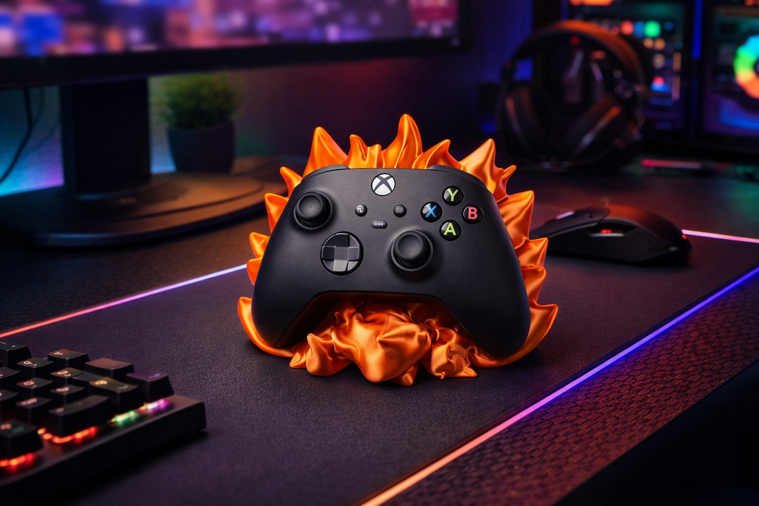 Suporte para Controle Gamer Aura de Fogo - Edição Legend 3D