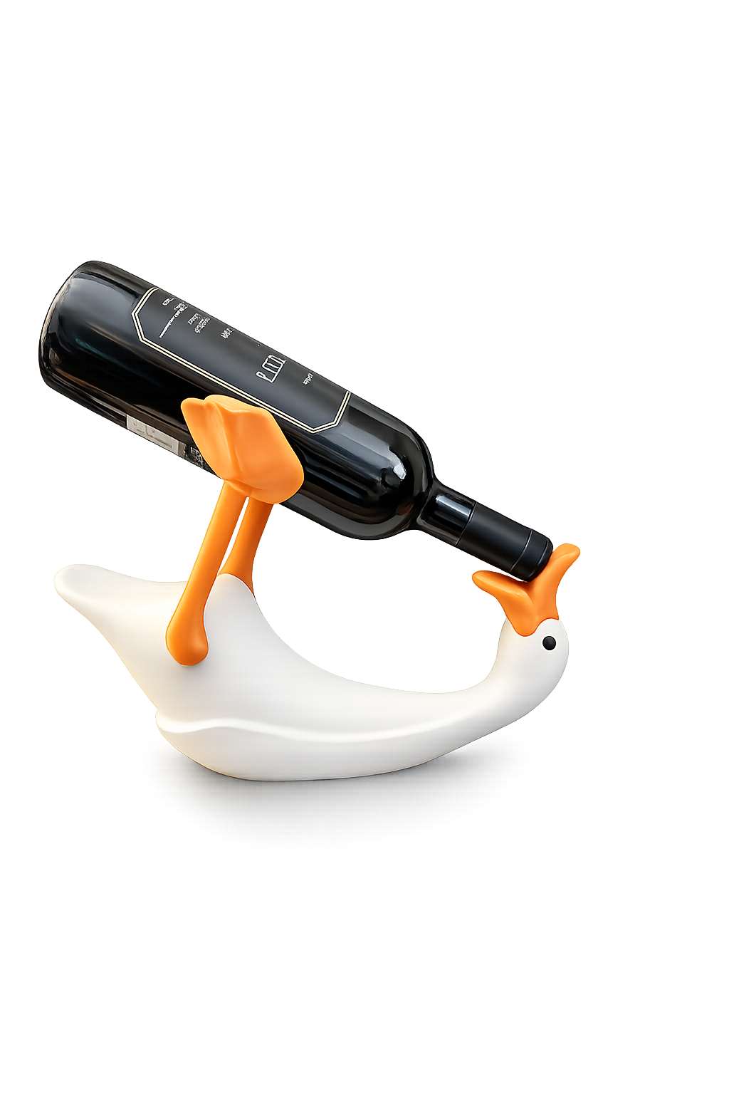 Suporte de Garrafa Porta-Vinho Pato Equilibrista